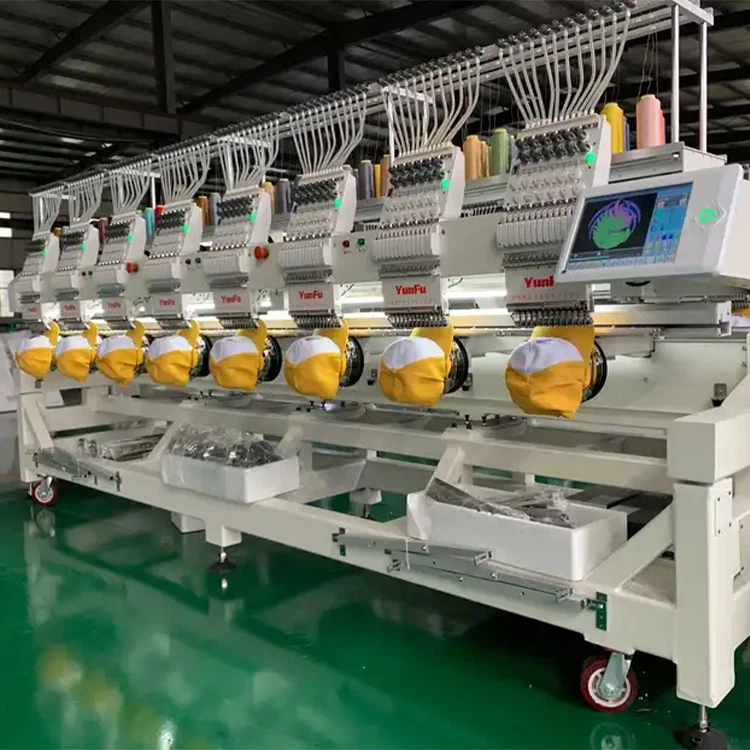 8 höfuð tölvustýrð stuttermabolur útsaumsvél