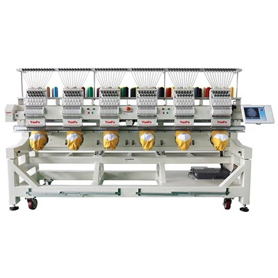 6 höfuð tölvutæk útsaumsvél